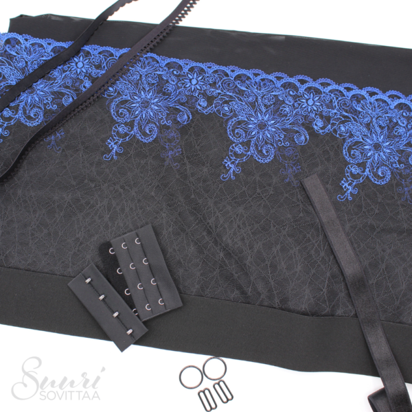 Cashmerette Loftus Bralette Kit - Blue Black Lace - Image 4