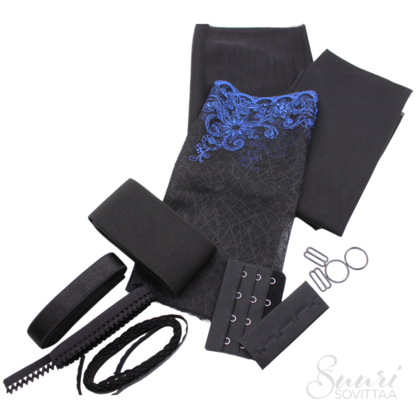 Cashmerette Loftus Bralette Kit - Blue Black Lace - Image 5