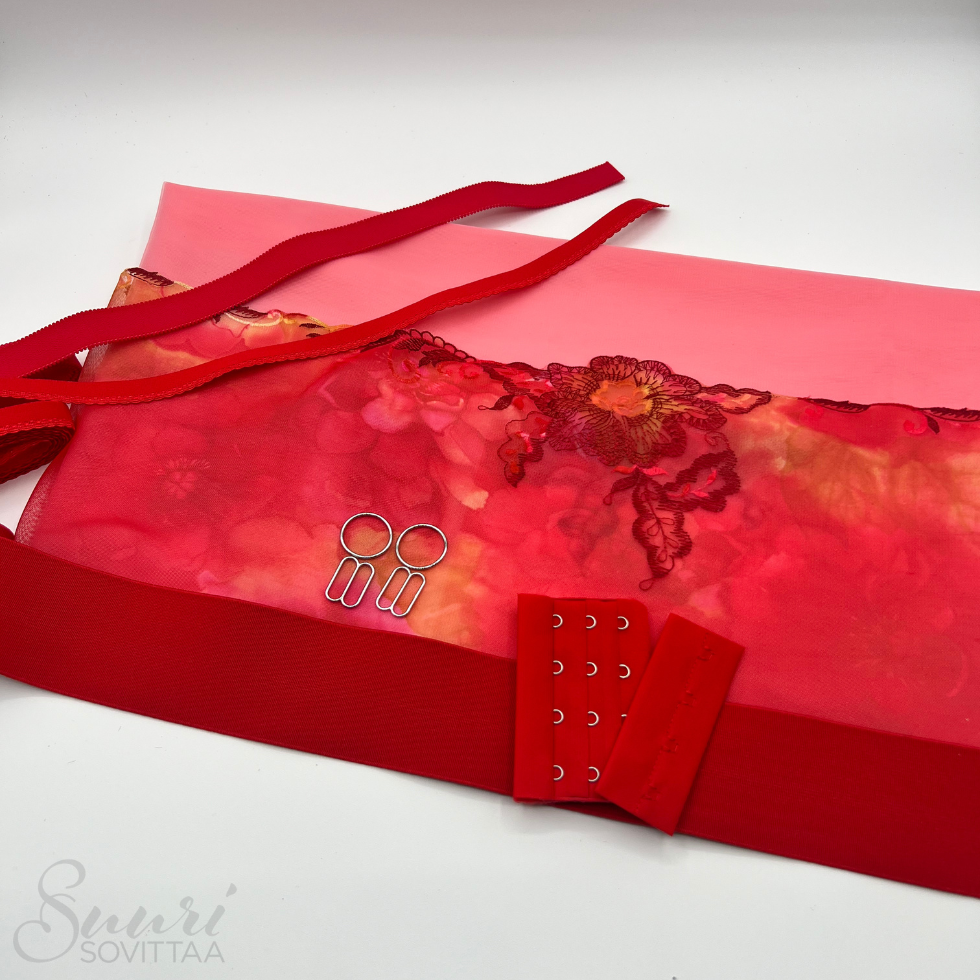 Cashmerette Loftus Bralette Kit - Pink Floral Lace - Image 5