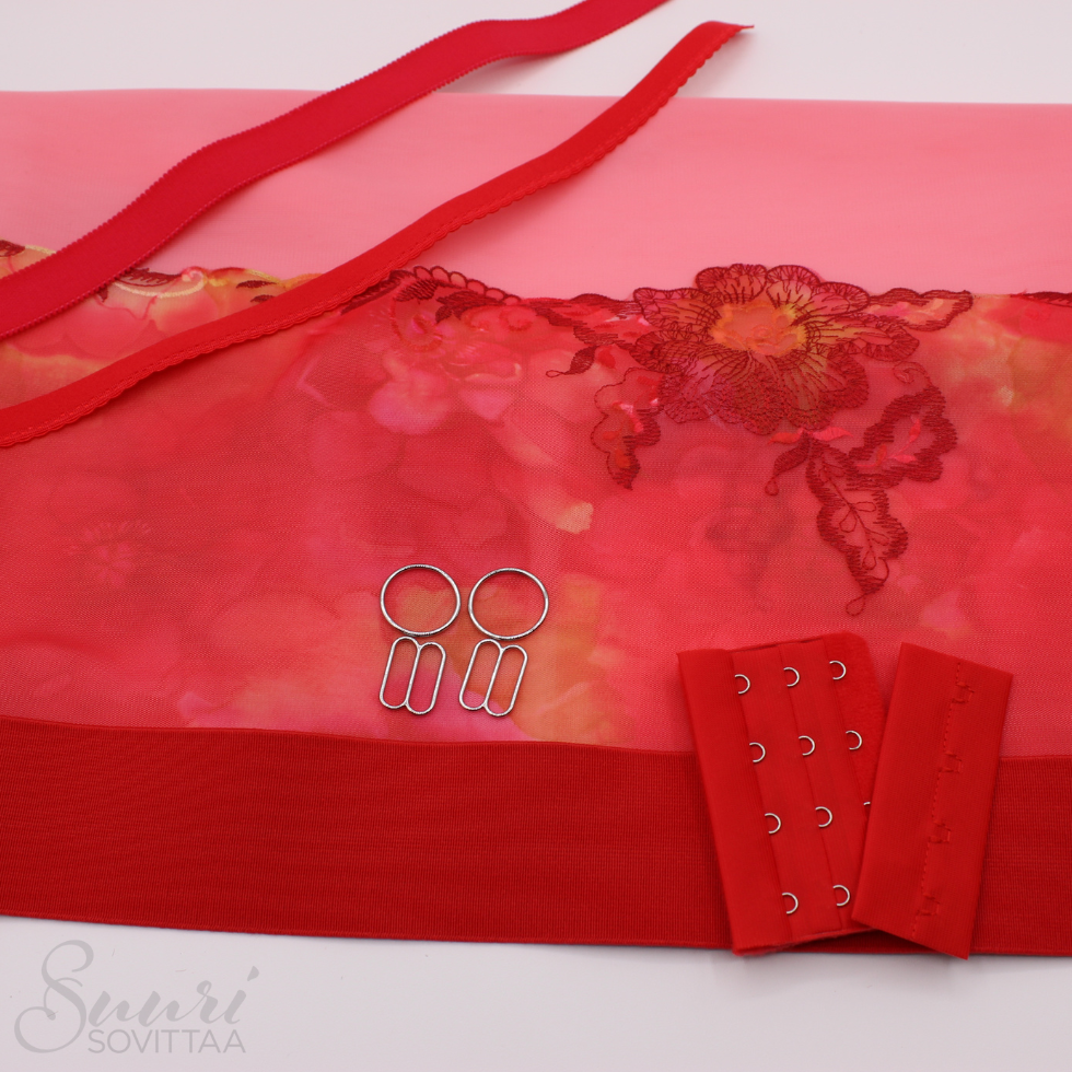 Cashmerette Loftus Bralette Kit - Pink Floral Lace - Image 4