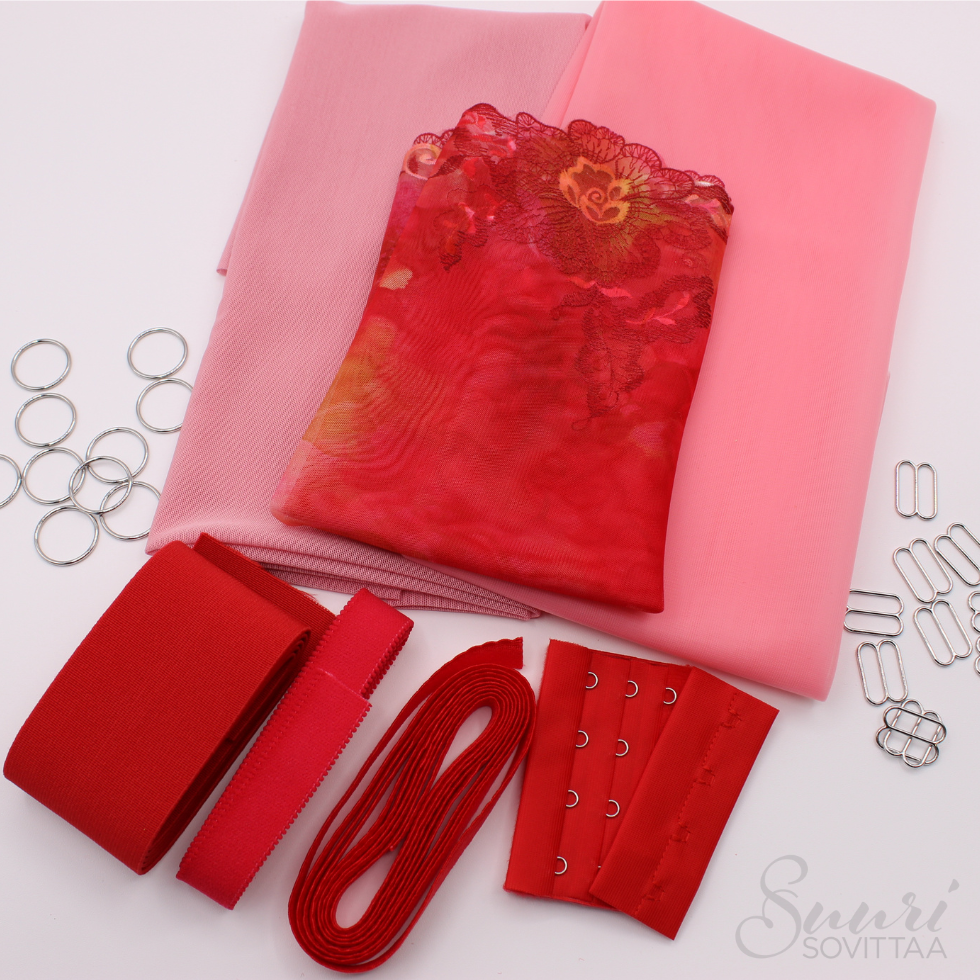 Cashmerette Loftus Bralette Kit - Pink Floral Lace - Image 6