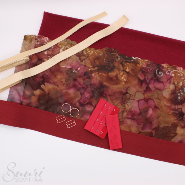 Cashmerette Loftus Bralette Kit - Wine Floral Lace