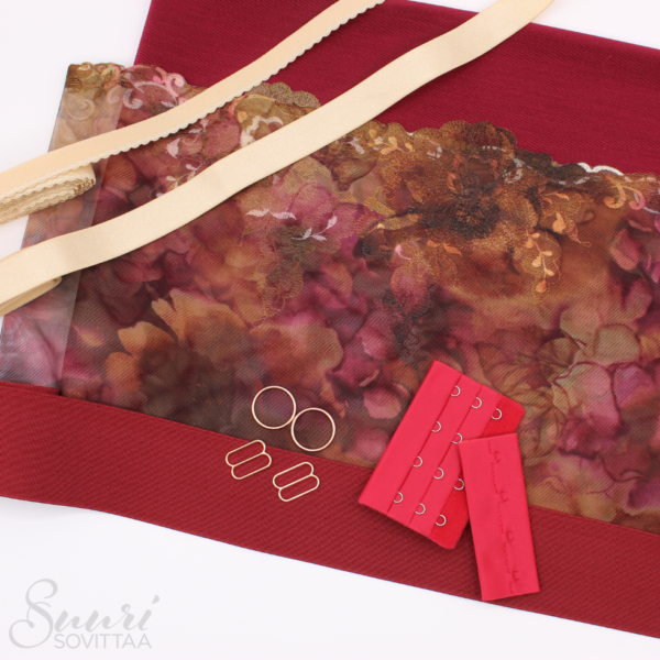 Cashmerette Loftus Bralette Kit - Wine Floral Lace - Image 4