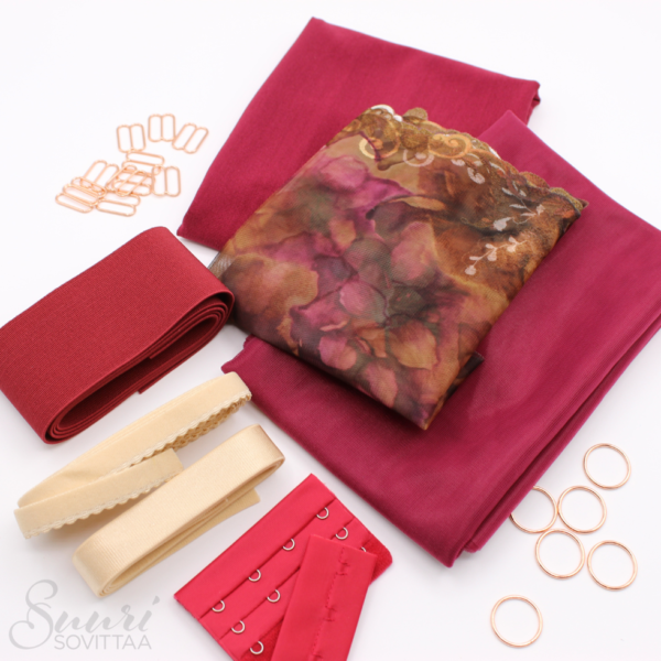 Cashmerette Loftus Bralette Kit - Wine Floral Lace - Image 5